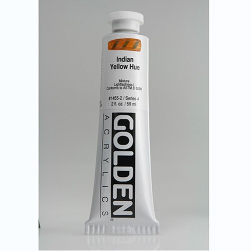 Golden, Heavy Body, Acrylic, Paint, 2oz, Indian Yellow Hue